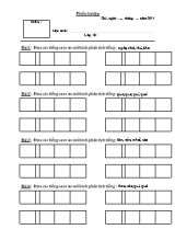 Đề ôn tập kiểm tra Tiếng việt lớp 1 - Năm học 2014-2015